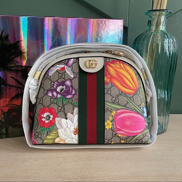Authentic Gucci Ophidia Flora Crossbody Bag Dome Excellent condition - Picture 1 of 16